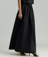 Black Egyptian Cotton Maxi Skirt