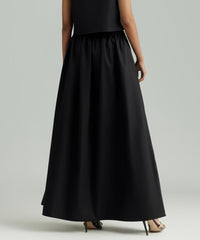 Black Egyptian Cotton Maxi Skirt
