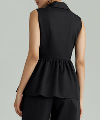 Black Egyptian Cotton Tennis Top