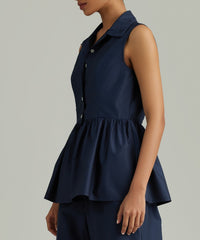 Navy Egyptian Cotton Tennis Top