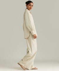 Fawn Egyptian Cotton Bishop Sleeved Shirt