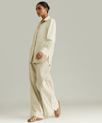 Fawn Egyptian Cotton Bishop Sleeved Shirt