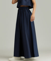 Navy Egyptian Cotton Maxi Skirt