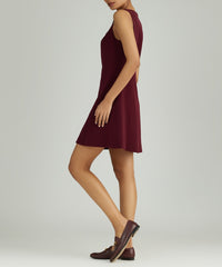 Burgundy Stretch Suiting Mini Dress