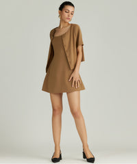 Camel Stretch Suiting Jacket Top