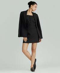 Black Suiting Mini Skirt