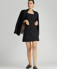 Black Suiting Mini Skirt