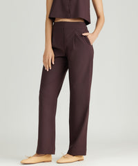 Plum Suiting Pleated Trousers