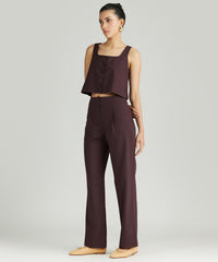 Plum Suiting Pleated Trousers