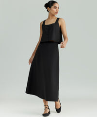 Black Suiting Cropped Sleeveless Top