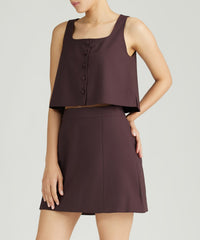 Plum Suiting Cropped Sleeveless Top