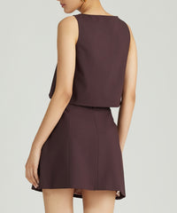 Plum Suiting Cropped Sleeveless Top