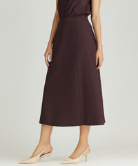 Plum Suiting Midi Skirt