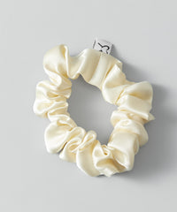 Cream Silk Scrunchie