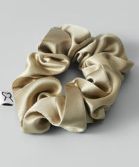 Olive Silk Scrunchie