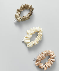 Cream Silk Scrunchie