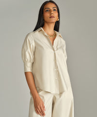 Fawn Egyptian Cotton Short-Sleeved Shirt