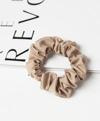 Khaki Brown Cotton Scrunchie