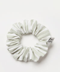 Pistachio Striped Cotton Scrunchie