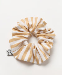 Gold Striped Cotton Scrunchie