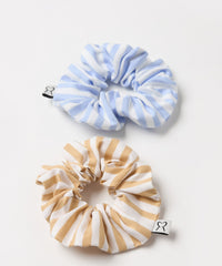 Gold Striped Cotton Scrunchie