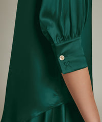 Emerald Silk Short-Sleeved Shirt