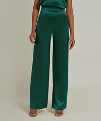 Emerald Silk Trousers