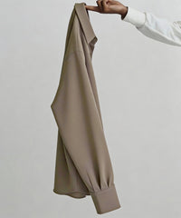 Taupe Scuba Knit Oversized Shirt