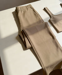 Taupe Scuba Knit Trousers