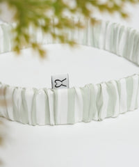 Pistachio Striped Elasticated Cotton Headband