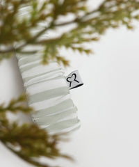 Pistachio Striped Elasticated Cotton Headband