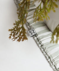 Pistachio Striped Elasticated Cotton Headband