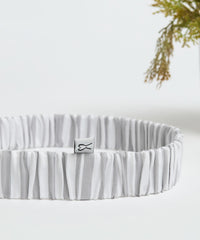 Grey Striped Elasticated Cotton Headband