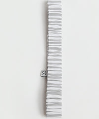 Grey Striped Elasticated Cotton Headband