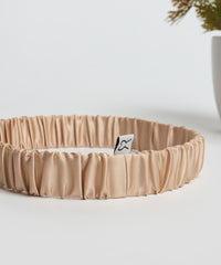 Champagne Elasticated Silk Headband