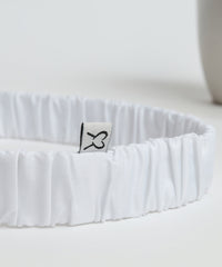 White Elasticated Cotton Headband