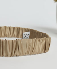 Olive Elasticated Silk Headband