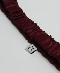 Burgundy Elasticated Silk Headband