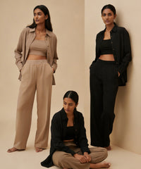 Taupe Scuba Knit Cropped Camisole